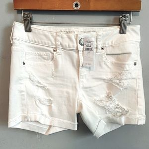 AE White Midi Shorts